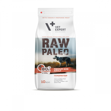 Mancare uscata - Hrana uscata, RAW PALEO, adult, rase medii, 2.5 kg