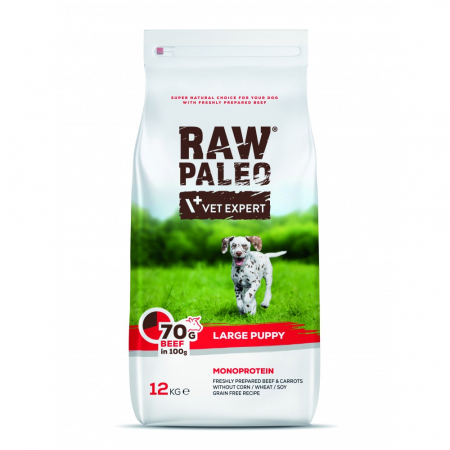 Mancare uscata - Hrana Uscata, RAW PALEO VITA, PUPPY, Rase Mari, 12 KG