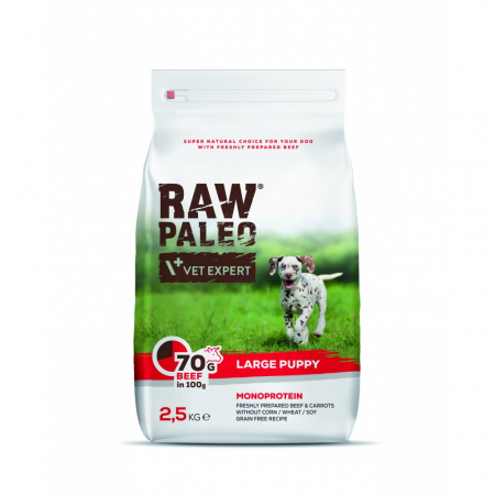 Mancare uscata - Hrana Uscata, RAW PALEO VITA, PUPPY, Rase Mari, 2.5 KG