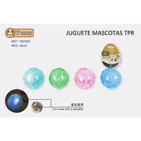 Caini - Jucarie minge TPR 6 cm LED
