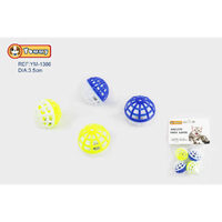 Pisici - Jucarie pentru pisica, Bila plastic 3.5cm YM1386