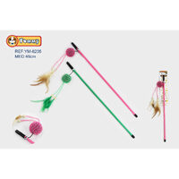 Pisici - Jucarie pentru pisica, undita 46 cm YM6205
