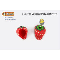 Caini - Jucarie vinyl Capsune 14x10x8.5cm