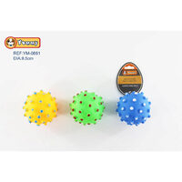 Caini - Jucarie vinyl Minge cu tepi 8 cm YM0861