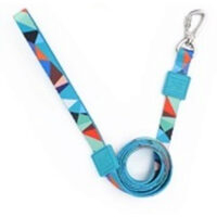 Caini - Lesa albastru+geometric 1 cm