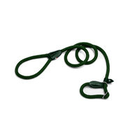 Caini - Lesa cu zgarda cordelina bumbac 1.2x130 cm Verde