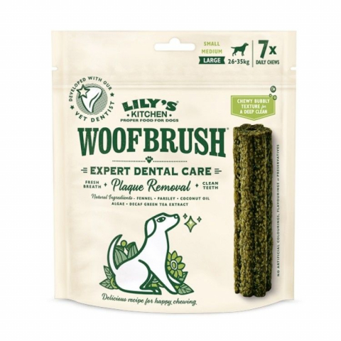 Caini - Lily's Kitchen Woofbrush Large Natural Dental Dog Chew 7 Pack, 329 g