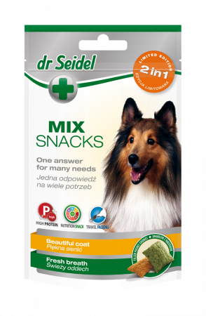 Caini - MIX Recompense Blana frumoasa & Respiratie proaspata pentru caini, Dr. Seidel, 90g