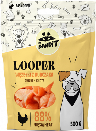 Recompense, Biscuiti & Snacks - Mr. Bandit LOOPER chicken knots 500g