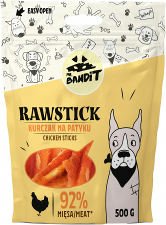 Caini - Mr. Bandit RAWSTICK chicken sticks 500g