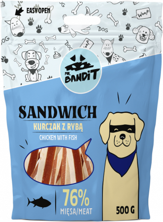 Caini - Mr. Bandit SANDWICH chicken with fish 500g