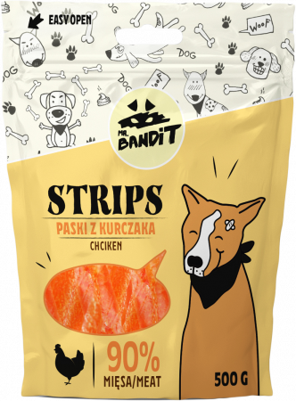 Caini - Mr. Bandit STRIPS chicken 500g