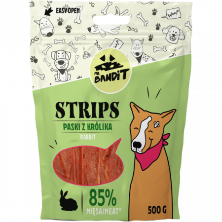 Recompense, Biscuiti & Snacks - Mr. Bandit STRIPS rabbit 500g
