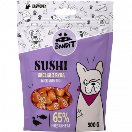 Recompense, Biscuiti & Snacks - Mr. Bandit SUSHI duck with fish 500g