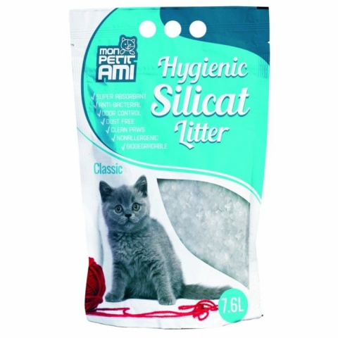 Pisici - Nisip silicat, Mon Petit Ami Silicat Classic, 7.6 l