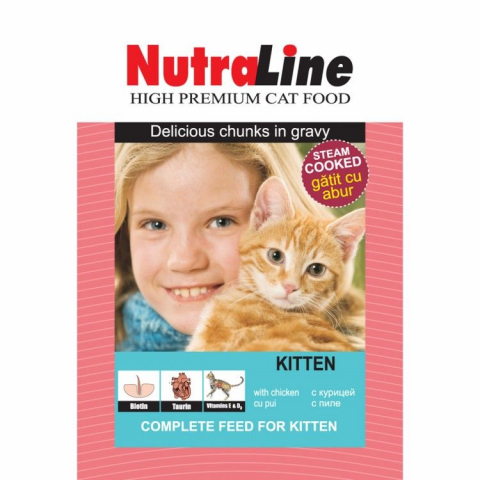 Pisici - Nutraline Classic Kitten plic 100 g
