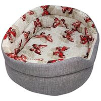 Pisici - Pat CARPATIC Gri fluturi XS 45x35x15 cm
