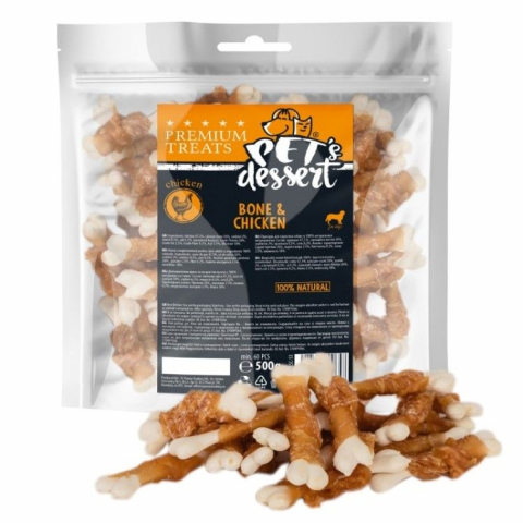 Caini - Pet's Dessert Bone & Chicken, 500 g