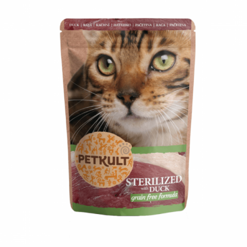 Pisici - Petkult Cat Sterilizat cu Rata, 100 g