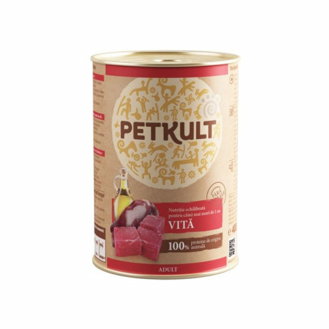 Caini - Petkult Dog Adult Vita, 800 g