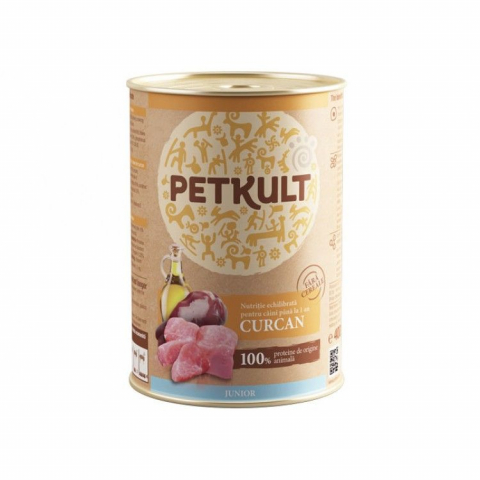 Caini - Petkult Dog Junior Curcan, 400 g