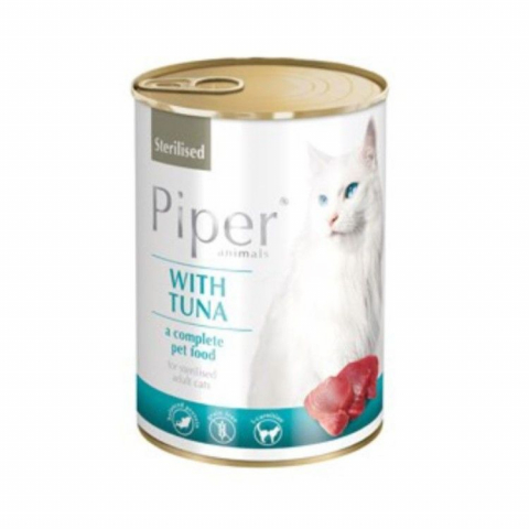 Pisici - Piper Cat Sterilised, Ton, 400 g