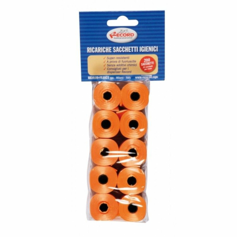 Caini - Pungi igienice caini, set 10 role x 20 buc, diverse culori