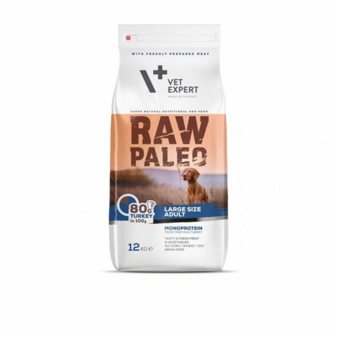 Caini - Raw Paleo, Adult, Rase Mari, Curcan, 12 kg