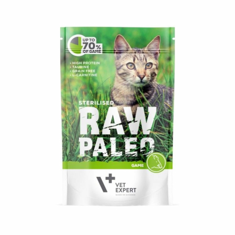 Pisici - Raw Paleo Cat, Sterilised, Vanat, 100 g