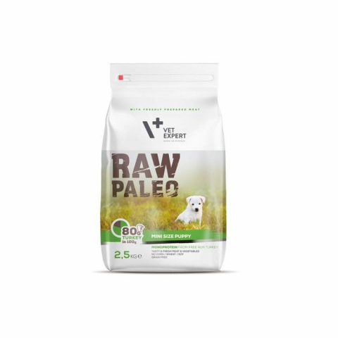 Caini - Raw Paleo, Puppy, Rase Mici, Curcan, 2.5 Kg