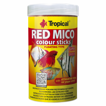 Pesti - RED MICO COLOUR STICKS Tropical Fish, 100ml/32g