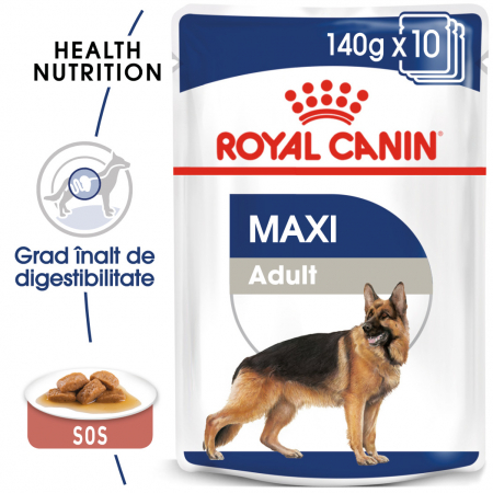Royal Canin Maxi Adult, bax hrană umedă câini, (în sos),10 x 140 g [0]