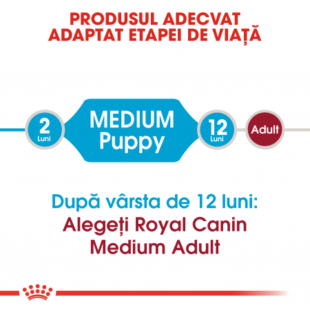 Royal Canin Medium Puppy, hrană uscată câini junior, 15 kg [1]