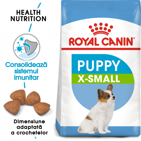 Mancare uscata caine - Royal Canin X-Small Puppy, hrană uscată câini junior, 500 g
