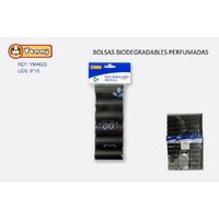 Caini - Saci biodegradabili parfumati negri 6x15 buc