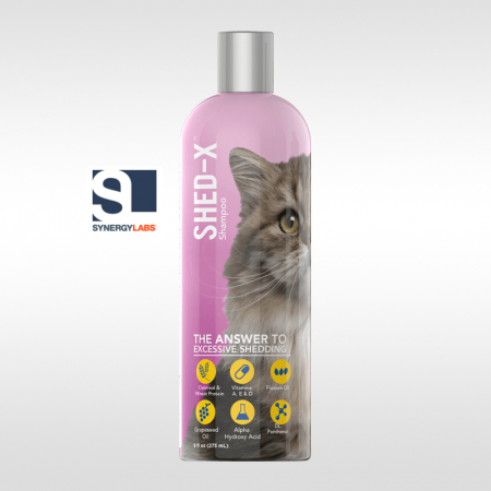 Sampon - Sampon antinaparlire pentru pisici SHED-X, Synergy Labs, 237 ml