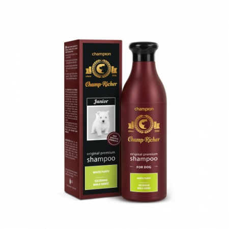 Sampoane - Sampon CHAMP RICHER pentru CATELUSI cu BLANA ALBA, 250 ml