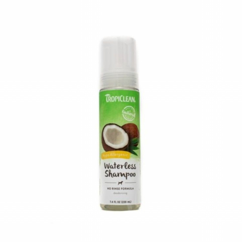 Pisici - Sampon uscat hipoalergenic pentru caini si pisici, Tropiclean, 220 ml