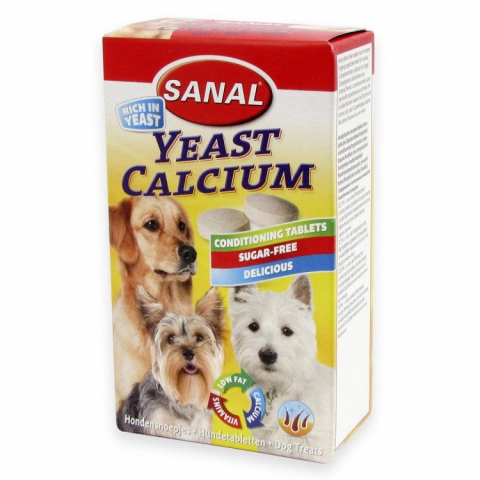 Caini - Sanal Dog Yeast Calcium 100 tablete