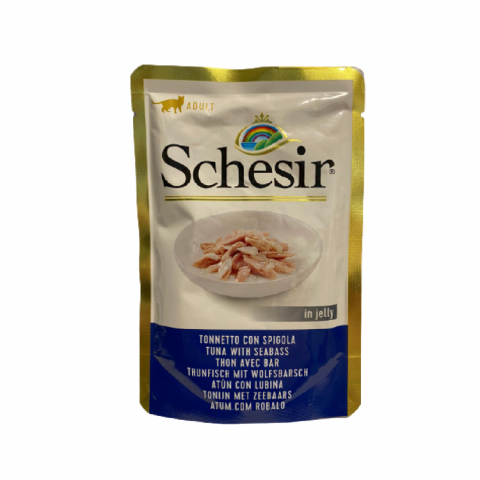 Pisici - Schesir Cat Tuna with Seabass in Jelly, plic, 85 g