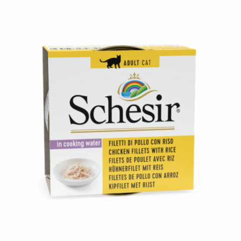 Pisici - Schesir Chicken Fillets with Rice, conserva, 85 g