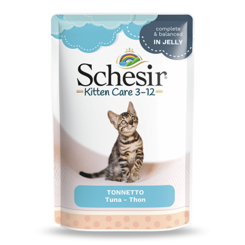 Pisici - Schesir Kitten Tuna in Jelly, plic, 85 g