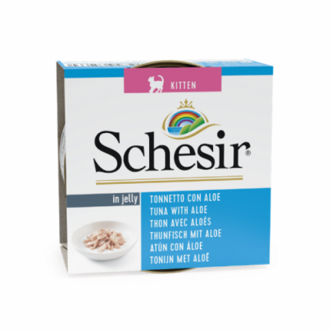 Pisici - Schesir Kitten Tuna with Aloe in Jelly, conserva, 85 g