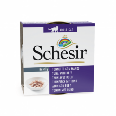 Pisici - Schesir Tuna with Beef in Jelly, conserva, 85 g