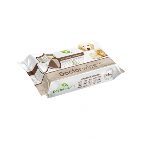 Diverse - Servetele Umede cu clorhexidina pentru Caini si Pisici 48 bucati/set. DOCTOR WIPES