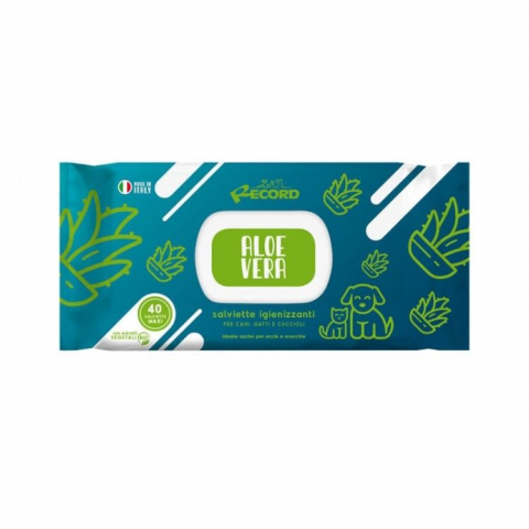 Pisici - Servetele umede igienice, Aloe Vera, 40 buc