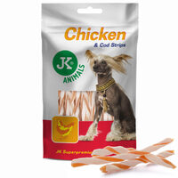 Caini - Snack Fasii rasucite din carne de pui si peste cod 80 gr