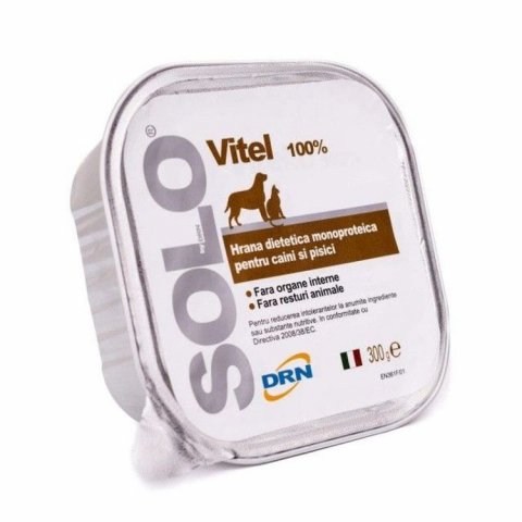 Pisici - Solo, conserva 100% Vitel, 300 g