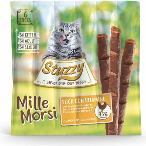 Pisici - Stuzzy Snack Cat Pui, 6 buc