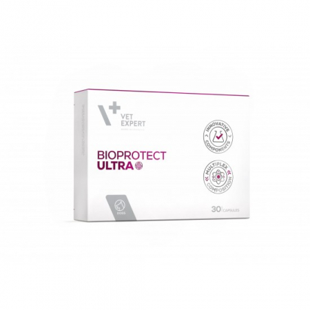 Caini - Suport pentru echilibrul microbiomului intestinal, BioProtect ULTRA, VetExpert, 30 tablete
